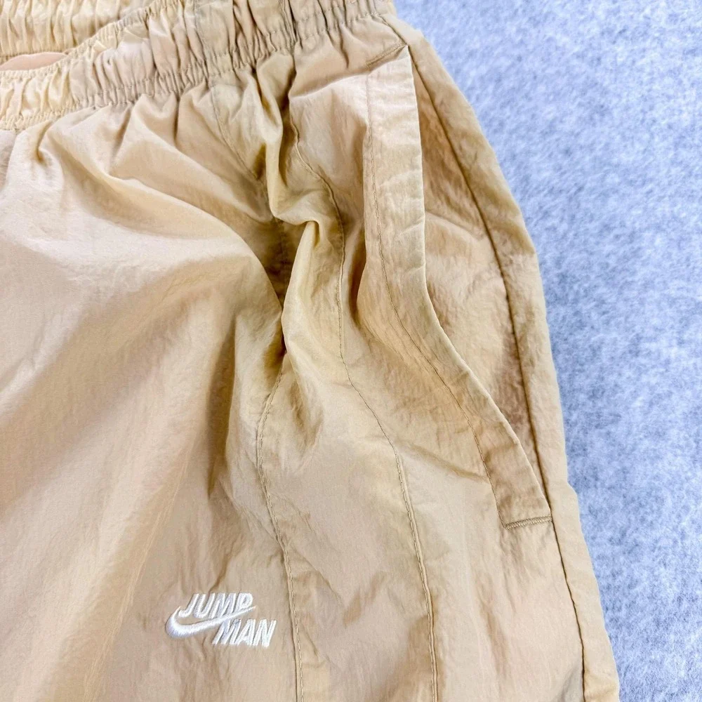 Nike Air Jordan Flight MVP Nylon Woven Pants Mens XL Beige Basketball DQ8049-252
